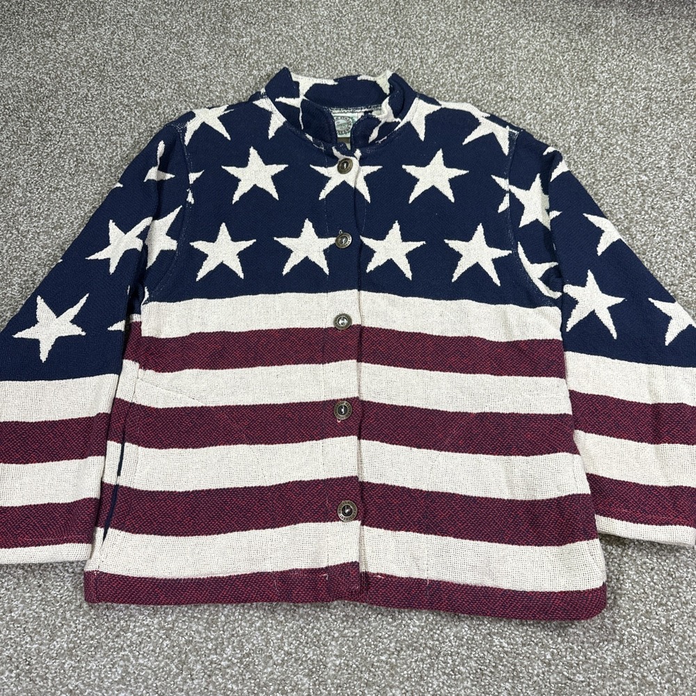 Sugar Street Sweater Vintage Sweater All Over Print 4th Of July Style USA Made